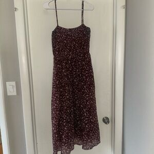 Madewell Burgundy Floral Dress
